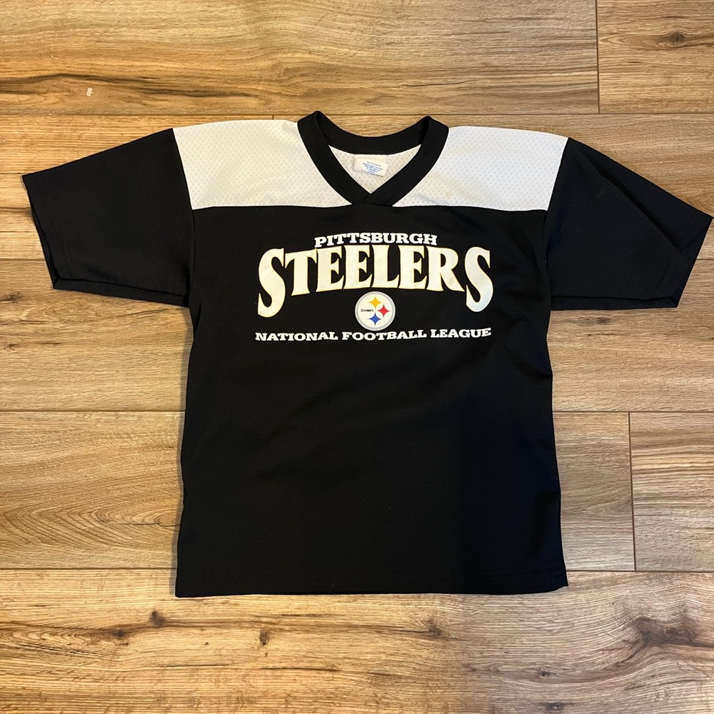 Majestic Black and White Pittsburgh Steelers Kids Jersey